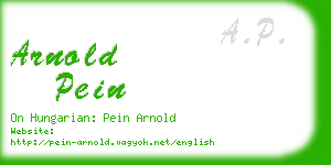 arnold pein business card